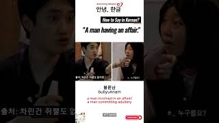 How to Say quota man having an affairquot in Korean dokyungsoo [upl. by Anelrats]