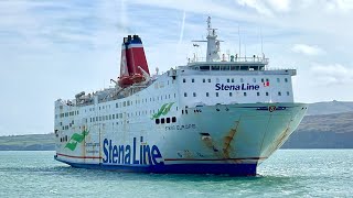 MV Stena Europe Arrives at Fishguard Harbour 12424 [upl. by Ylrehs438]