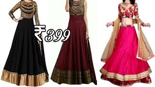 Latest lehenga choli Start rs399 for festive season 2017  Designer half saree [upl. by Adirahs]