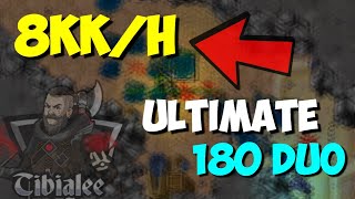 TIBIA 8KKH ULTIMATE BEST EXP LEVEL 180250 DUO KNIGHT amp DRUID BURSTER SPECTRE TibiaLee [upl. by Eiclehc]