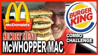 McWhopper Mac Combo Meal Review and Challenge  FreakEating amp Spraymucus [upl. by Einolem]