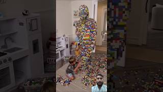 Smashing a 34000 Brick Statue brickseek lego toys bricklife satisfying brickowl [upl. by Correna]