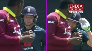 Eng vs WI ODI  Jos Buttler Gives A Salute To Sheldon Cottrell For Six  Watch [upl. by Avra]