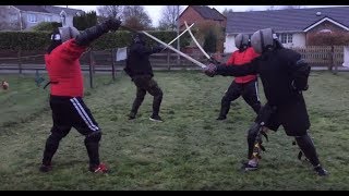 Scottish Broadsword Sparring  Nick vs Artur [upl. by Beverlee965]