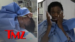 Tessica Brown Finally Runs Hands Through GlueFree Hair Gets Choked Up  TMZ [upl. by Laughlin657]