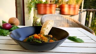 Schnelles Süßkartoffel Curry mit Spinat  Vegan [upl. by Clemens617]