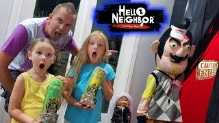 Hello Neighbor Treasure X Toy Scavenger Hunt We Scare Him off [upl. by Atiuqehs]