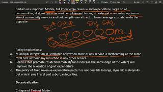 Tiebout model for providing efficient local public goods UNIT 6 MEC 106 [upl. by Hauser]