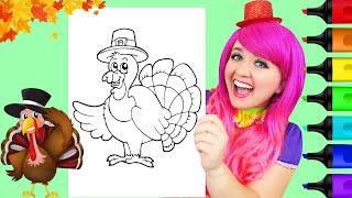 Coloring a Turkey  Thanksgiving [upl. by Curley278]