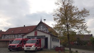 DOPPELSIRENENALARM  MANV 80 ZUGUNGLÜCK Ausrücken der Freiwilligen Feuerwehr Gielde zur Großübung [upl. by Shelman986]