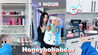 1 HOUR  HONEY BOBA BEAR TikTok Videos Compilation 2024  That Girl Cleaning amp Organizing [upl. by Anitra]