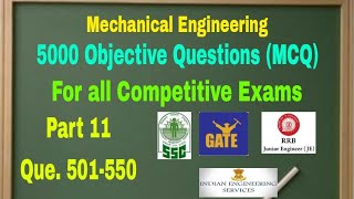 5000 Objective Questions of Mechanical Engineering ll Miscellaneous Que ll Que 501550 ll Video11 [upl. by Ainniz736]