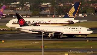 Air Canada 777233LR CFNNH  Arrival amp Departure from Sydney [upl. by Adiol]