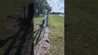 16ft Chain Link Cantilever Sliding Gate with LiftMaster RSW12 [upl. by Irahc]