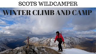 Winter climbing Beinn an Lochain Explore Scotland Arrochar Alps and Glen Etive wild camping [upl. by Heda]