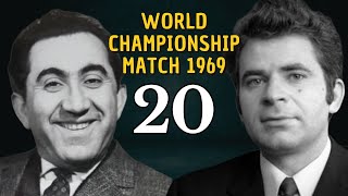 Tigran Petrosian vs Boris Spassky  World Championship Match 1969  Round 20 [upl. by Adiraf]