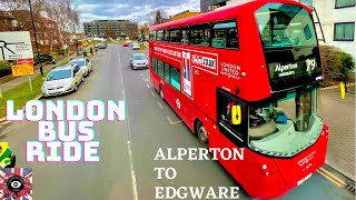 Bus 79 London bus 4K ride through cosmopolitan Wembley  Edgware [upl. by Ayifas249]