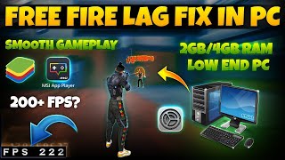 How To Fix Free Fire Lag Issue In Bluestacks  All Emulator Free Fire Pc Lag Fix [upl. by Corydon591]