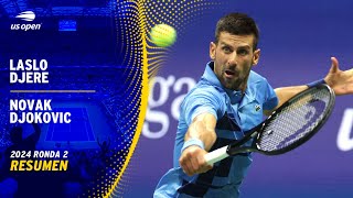 Laslo Djere vs Novak Djokovic Resumen  US Open 2024 Ronda 2 [upl. by Boothe888]