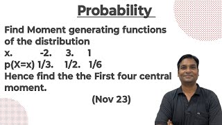 Moment generating functions Example 02 [upl. by Innavoj992]