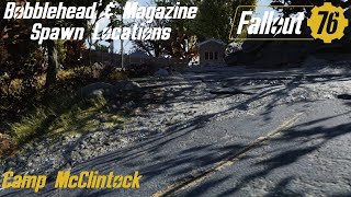 Fallout 76 Bobblehead amp Magazine Spawn Locations  Camp McClintock [upl. by Teemus464]