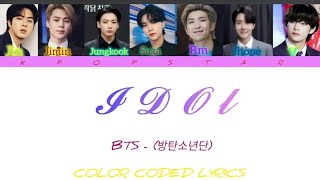 BTS  quotIDOLquot color coded lyrics [upl. by Ycat]