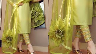 DIY Dupatta Designorganza dupatta making at home By Fashion Designer Rabia Ahmed [upl. by Aeresed]