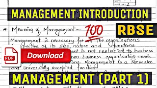 Management Meaning Definition amp Features  Management Introduction Part 1  Business Studies [upl. by Fiedling969]