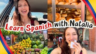 All you can find in a COLOMBIAN market  Intermediate Spanish [upl. by Ikkin]