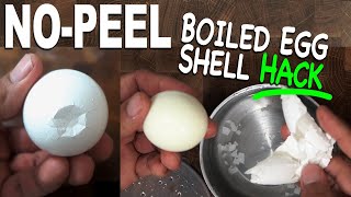 NO PEELING EGG SHELL HACK How to Remove Boiled Egg Shell WITHOUT Any Peeling NoPeel Egg Trick [upl. by Assirak633]