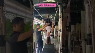 Julia Baretto doing pilates workout juliabarretto pilates shorts [upl. by Torrlow37]