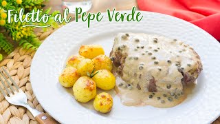 Filetto al Pepe Verde  Ricetta Secondo Piatto Facile e Veloce  55Winston55 [upl. by Atokad]