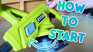 How To Start The Ryobi One Cordless String Trimmer [upl. by Brook]