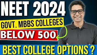 Government MBBS Colleges Below 500 NEET Score ✅ MBBS Colleges At Low NEET Score🔥neet2024 [upl. by Ed201]