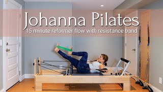 15 Minute Pilates Reformer Flow With Resistance Band  Easy at Home Pilates Workout [upl. by Kenneth707]