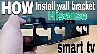 How to install wall bracket for 50 55 Hisense smart tv using free wallbracket [upl. by Casandra]