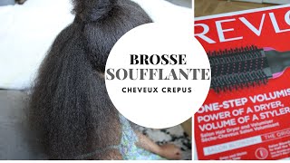 COIFFURE  TEST DE LA BROSSE SOUFFLANTE REVLON POUR CHEVEUX CREPUS [upl. by Relyhs]