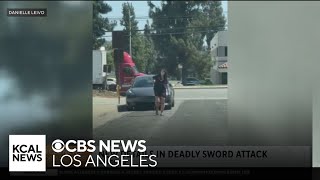 Woman stabbed and killed with sword in San Dimas [upl. by Beal]