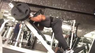 Stiff leg deadlifts on hack squat machine [upl. by Hattie146]