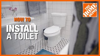 How to Install a Toilet  The Home Depot [upl. by Hguh]