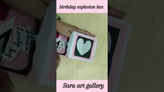 birthday explosion card❤shorts diy birthdaycard [upl. by Shirl]