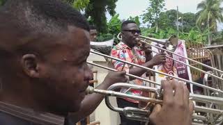 Ghana Airforce Regimental Band at a funeral session performing some 68 African Rhythms [upl. by Ayatnwahs]