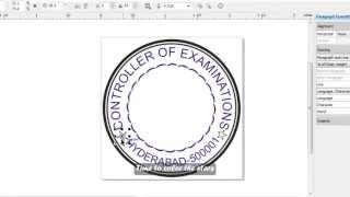 How to Make a Simple Stamp in Corel Draw English Subs [upl. by Kendre]