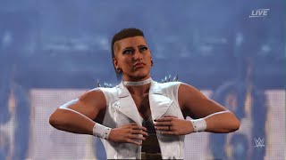 Rhea Ripley Entrance Custom Pryo WrestleMania 35 Arena [upl. by Octavla]