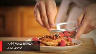 Steel Cut Oatmeal Pancakes with Fresh Berries Recipe  Cuisine Solutions [upl. by Neyud925]