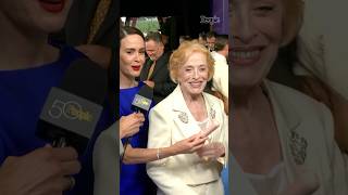 Holland Taylor Jokes Sarah Paulson Is Her quotFan Carrierquot on the Emmys Red Carpet [upl. by Lupe]