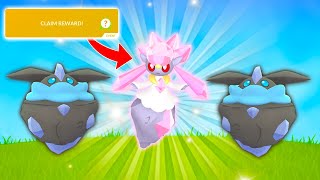 FREE DIANCIE RESEARCH IN POKEMON GO Shiny Carbink Release [upl. by Euqinu]