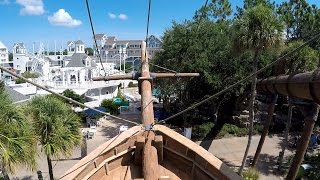 Disneys Yacht amp Beach Club Stormalong Bay Pool Including Water Slide POVs on Pirate Ship  2 Rides [upl. by Fisk]