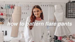 Fashion Design 101  how to pattern flare pants [upl. by Erb]