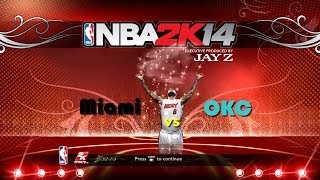 NBA 2K14 PC  Miami Heat vs OKC Thunder full game HD [upl. by Ynnav]